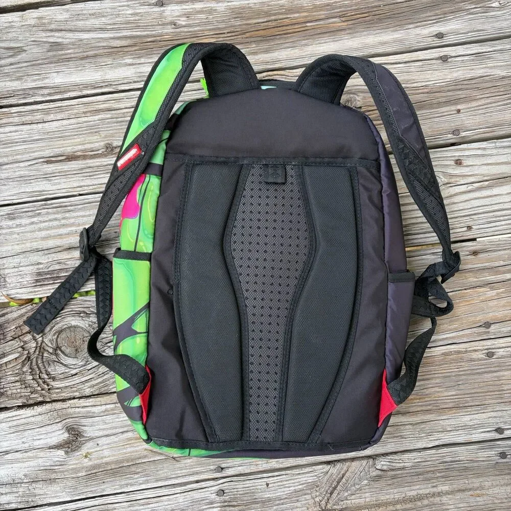 Sprayground Zombie Ooze Shark Central Backpack Black Green